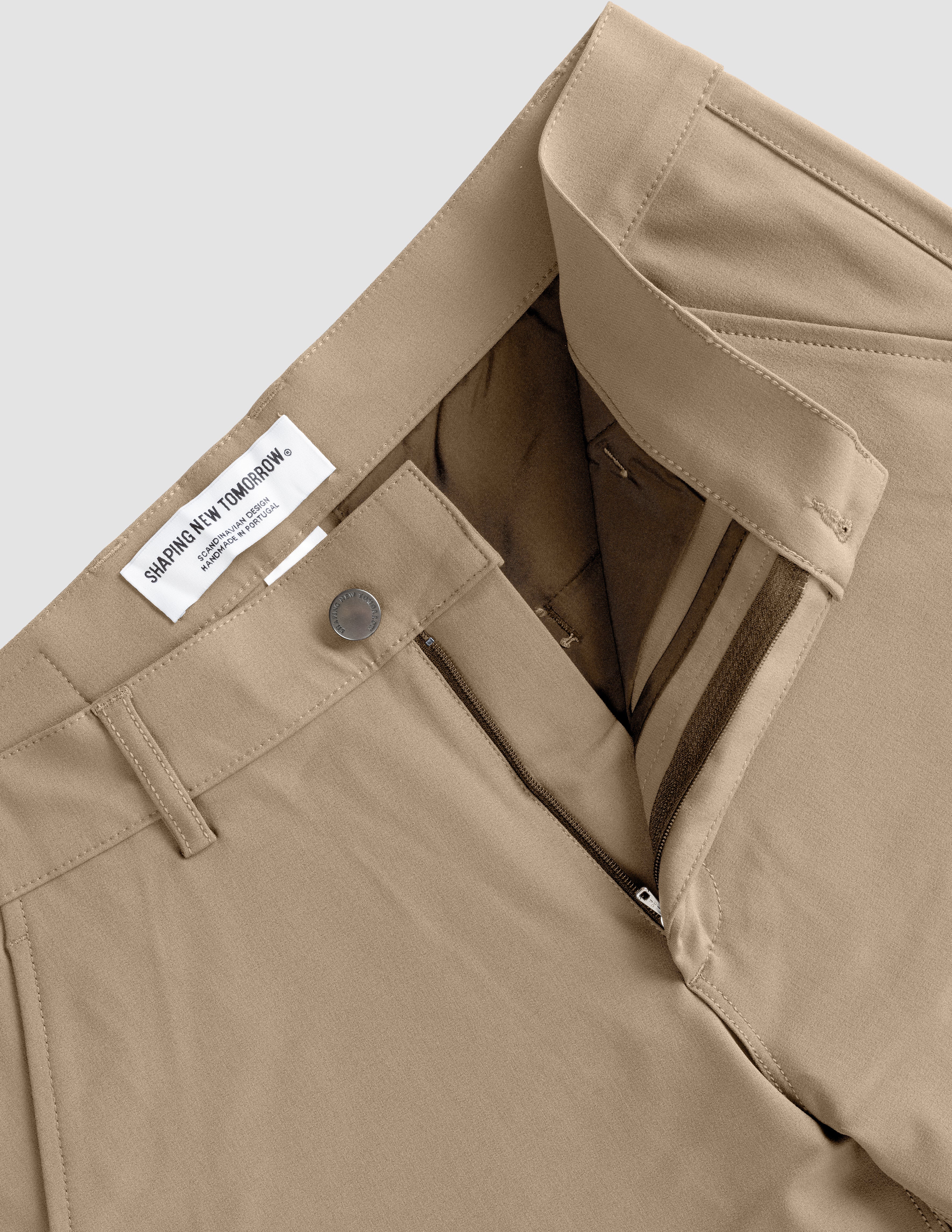 Essential Pants Slim Plaid Khaki